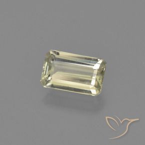 Diaspore Couleur Changeant Jaune clair naturelle Octogone / coupe Émeraude, 0.76 ct, VS