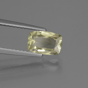 Diaspore à changement de couleur jaune naturelle coupe coussin, 1,09 ct, VS-SI