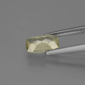 Diaspore à changement de couleur jaune naturelle coupe coussin, 1,09 ct, VS-SI