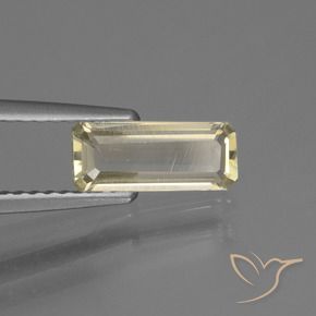 Diaspore Couleur Changeant Jaune pâle naturelle Octogone / coupe Émeraude, 0.84 ct, VVS-VS