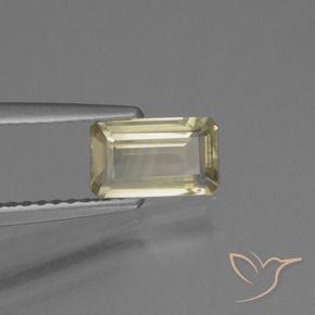Diaspore Couleur Changeant Jaune très pâle naturelle Octogone / coupe Émeraude, 0.80 ct, VS
