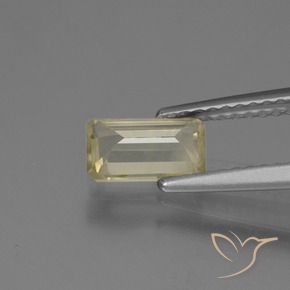Diaspore Couleur Changeant Jaune très pâle naturelle Octogone / coupe Émeraude, 0.80 ct, VS