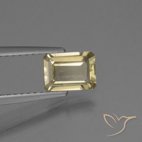 Diaspore Couleur Changeant Jaune moyen naturelle Octogone / coupe Émeraude, 0.78 ct, VS