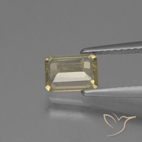 Diaspore Couleur Changeant Jaune moyen naturelle Octogone / coupe Émeraude, 0.78 ct, VS