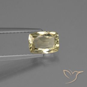 Diaspore Couleur Changeant Jaune très clair naturelle Coussin, 1.09 ct, VS-SI