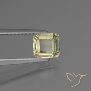 Diaspore Couleur Changeant Jaune très clair naturelle Octogone / coupe Émeraude, 0.92 ct, VS