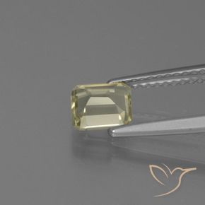 Diaspore Couleur Changeant Jaune très clair naturelle Octogone / coupe Émeraude, 0.92 ct, VS
