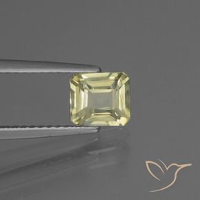 Diaspore Couleur Changeant Jaune très clair naturelle Octogone / coupe Émeraude, 0.99 ct, VS