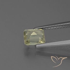 Diaspore Couleur Changeant Jaune très clair naturelle Octogone / coupe Émeraude, 0.99 ct, VS