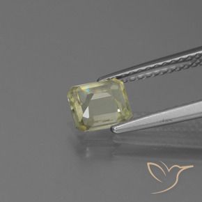 Diaspore Couleur Changeant Jaune très clair naturelle Octogone / coupe Émeraude, 0.87 ct, VS