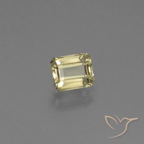 Diaspore Couleur Changeant Jaune pâle naturelle Octogone / coupe Émeraude, 0.87 ct, VS