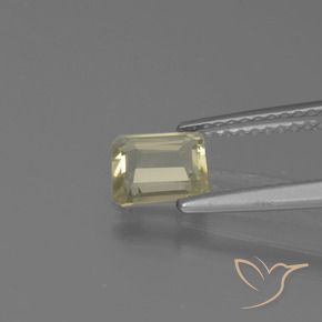 Diaspore Couleur Changeant Jaune clair naturelle Octogone / coupe Émeraude, 0.73 ct, VS