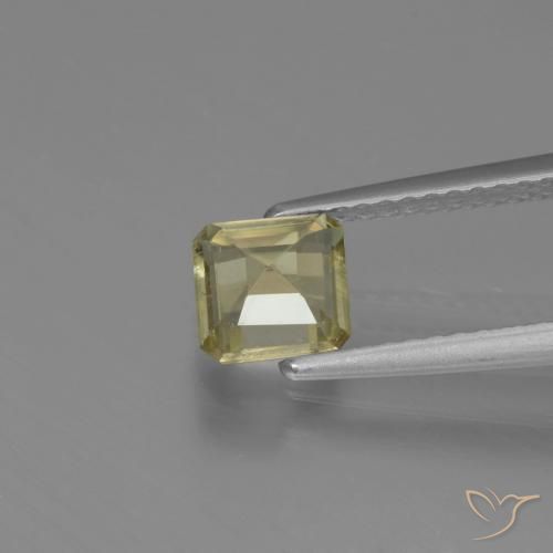 Diaspore Couleur Changeant Jaune pâle naturelle Octogone / coupe Émeraude, 0.92 ct, VS