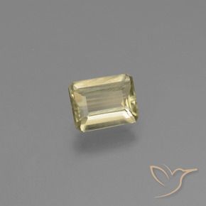 Diaspore Couleur Changeant Jaune très clair naturelle Octogone / coupe Émeraude, 0.88 ct, VVS-VS