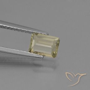 Diaspore Couleur Changeant Jaune très clair naturelle Octogone / coupe Émeraude, 0.88 ct, VVS-VS