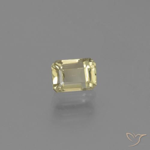 Diaspore Couleur Changeant Jaune pâle naturelle Octogone / coupe Émeraude, 0.96 ct, VVS-VS