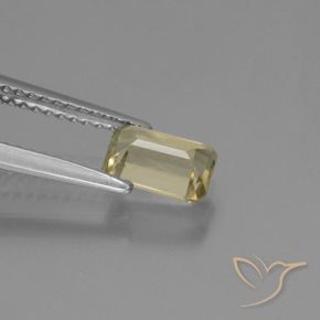 Diaspore Couleur Changeant Jaune clair naturelle Octogone / coupe Émeraude, 0.97 ct, VS