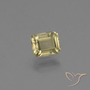 Diaspore à changement de couleur jaune naturelle taille émeraude, 1,19 ct, VS