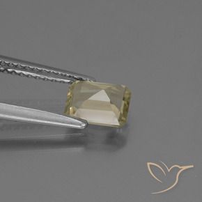 Diaspore Couleur Changeant Jaune doré clair naturelle Octogone / coupe Émeraude, 0.93 ct, VS