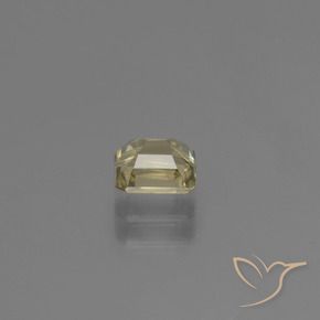 Diaspore Couleur Changeant Jaune doré très clair naturelle Octogone / coupe Émeraude, 0.80 ct, VS