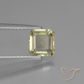 Diaspore Couleur Changeant Jaune très pâle naturelle Octogone / coupe Émeraude, 1.04 ct, VVS-VS