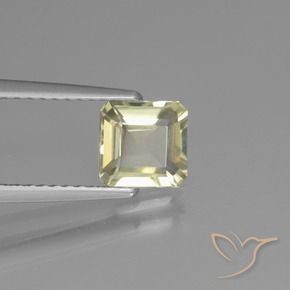 Diaspore Couleur Changeant Jaune très clair naturelle Octogone / coupe Émeraude, 1.03 ct, VVS-VS