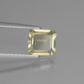 Diaspore à changement de couleur jaune naturelle taille émeraude, 1,15 ct, VVS-VS