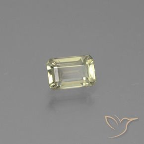 Diaspore Couleur Changeant Jaune très pâle naturelle Octogone / coupe Émeraude, 0.98 ct, VVS-VS