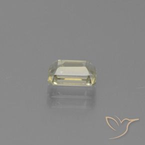 Diaspore Couleur Changeant Jaune très pâle naturelle Octogone / coupe Émeraude, 0.98 ct, VVS-VS