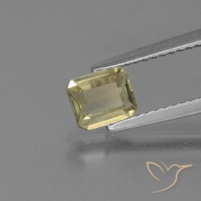 Diaspore Couleur Changeant Jaune chaud naturelle Octogone / coupe Émeraude, 0.74 ct, VS