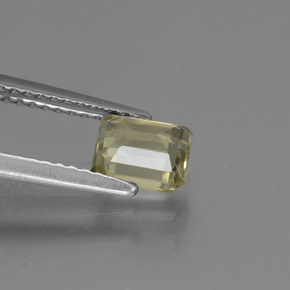 Diaspore Couleur Changeant Jaune moyen naturelle Taille émeraude, 1.06 ct, VS