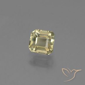 Diaspore Couleur Changeant Jaune très clair naturelle Octogone / coupe Émeraude, 0.86 ct, VVS-VS