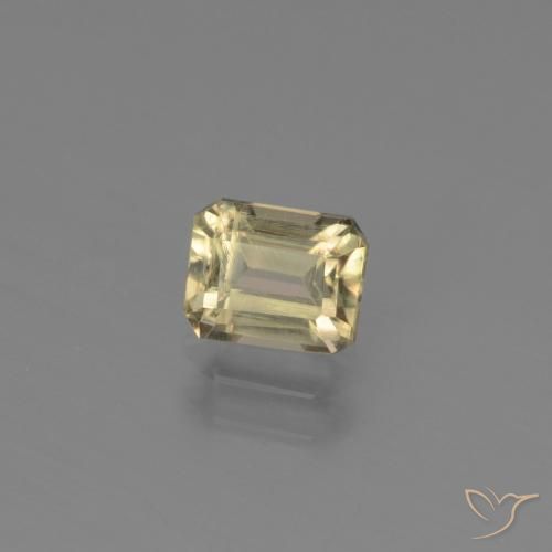 Diaspore Couleur Changeant Beige jaune naturelle Octogone / coupe Émeraude, 0.96 ct, VVS-VS