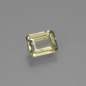 Diaspore à changement de couleur jaune naturelle taille émeraude, 0,80 ct, VVS-VS