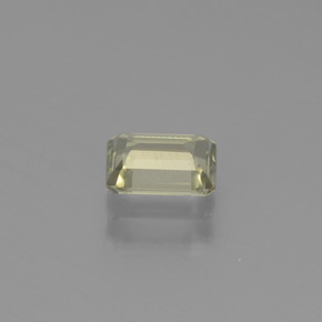 Diaspore à changement de couleur jaune naturelle taille émeraude, 0,80 ct, VVS-VS
