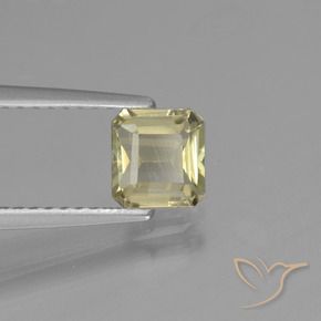 Diaspore Couleur Changeant Jaune clair naturelle Octogone / coupe Émeraude, 0.85 ct, VVS-VS