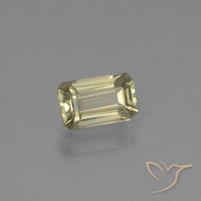 Diaspore Couleur Changeant Jaune moelleux naturelle Octogone / coupe Émeraude, 0.90 ct, VVS-VS