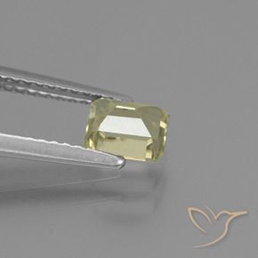Diaspore Couleur Changeant Jaune clair naturelle Octogone / coupe Émeraude, 0.95 ct, VS