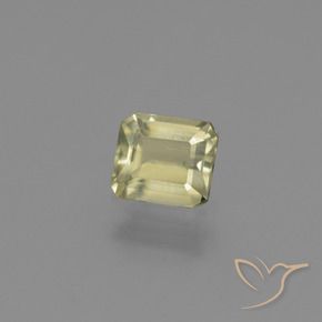 Diaspore Couleur Changeant Jaune moelleux naturelle Octogone / coupe Émeraude, 0.81 ct, VS