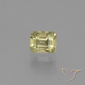Diaspore Couleur Changeant Jaune clair naturelle Octogone / coupe Émeraude, 0.87 ct, VS