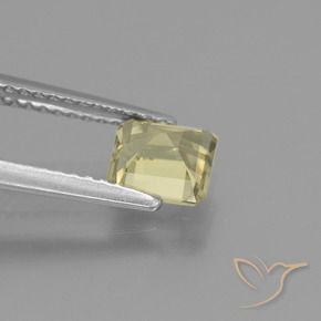 Diaspore Couleur Changeant Jaune pâle naturelle Octogone / coupe Émeraude, 0.97 ct, VS