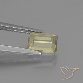 Diaspore Couleur Changeant Jaune clair naturelle Octogone / coupe Émeraude, 0.93 ct, VS