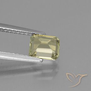 Diaspore Couleur Changeant Jaune moelleux naturelle Octogone / coupe Émeraude, 1.01 ct, VS