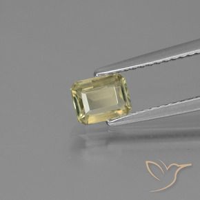 Diaspore Couleur Changeant Jaune clair naturelle Octogone / coupe Émeraude, 0.78 ct, VS