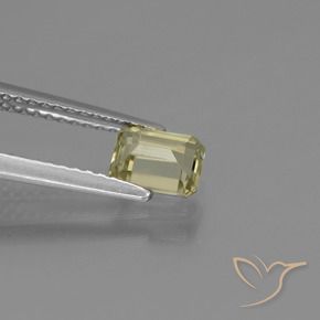 Diaspore Couleur Changeant Jaune clair naturelle Octogone / coupe Émeraude, 0.78 ct, VS