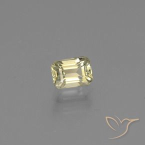 Diaspore Couleur Changeant Jaune très pâle naturelle Octogone / coupe Émeraude, 0.83 ct, VVS-VS