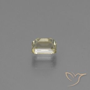 Diaspore Couleur Changeant Jaune très pâle naturelle Octogone / coupe Émeraude, 0.83 ct, VVS-VS