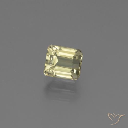 Diaspore Couleur Changeant Jaune très clair naturelle Octogone / coupe Émeraude, 1.07 ct, VS