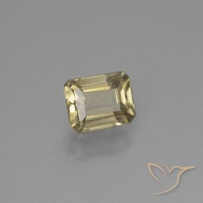 Diaspore Couleur Changeant Jaune terreux naturelle Octogone / coupe Émeraude, 0.86 ct, VS