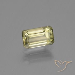 Diaspore Couleur Changeant Jaune clair naturelle Octogone / coupe Émeraude, 1.20 ct, VS